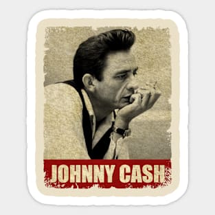 Johnny Cash - NEW RETRO STYLE Sticker